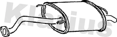 Rear Muffler Exhaust Silencer Back Box Fits Rover 45