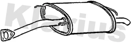 Rear Muffler Exhaust Silencer Back Box Fits Rover 45