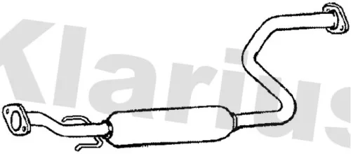 Exhaust Centre Muffler Middle Silencer Fits Mg Rover 45 Mg Zs