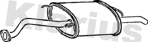 Rear Muffler Exhaust Silencer Back Box Fits Rover 45