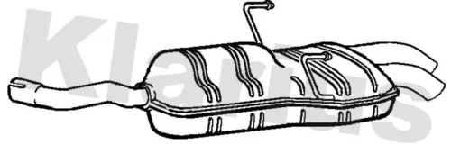 KLARIUS KLARIUS RR331H Rear Muffler Exhaust Silencer Back Box Fits Mg Mg Zt 