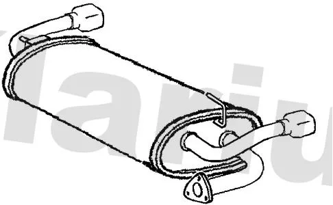 Rear Muffler Exhaust Silencer Back Box Fits Mg Mgf