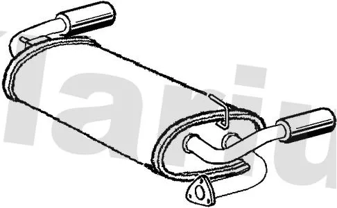 Rear Muffler Exhaust Silencer Back Box Fits Mg Mg Tf