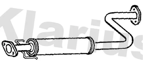 Exhaust Centre Muffler Middle Silencer Fits Mg Mg Zr