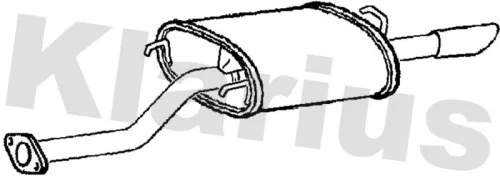 Rear Muffler Exhaust Silencer Back Box Fits Mg Mg Zs