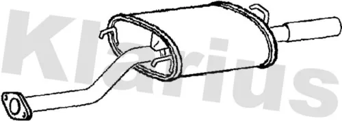 Rear Muffler Exhaust Silencer Back Box Fits Mg Mg Zs