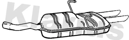 Rear Muffler Exhaust Silencer Back Box Fits Mg Mg Zt-