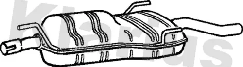 Rear Muffler Exhaust Silencer Back Box Fits Saab 9-5