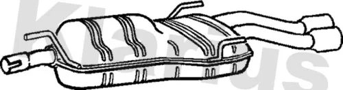 KLARIUS KLARIUS SB115M Rear Muffler Exhaust Silencer Back Box Fits Saab 9-5 