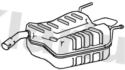Rear Muffler Exhaust Silencer Back Box Fits Saab 9-3