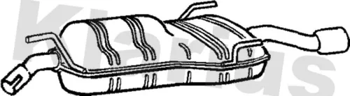 Rear Muffler Exhaust Silencer Back Box Fits Saab 9-5