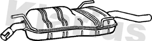 Rear Muffler Exhaust Silencer Back Box Fits Saab 9-5