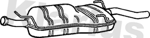 Rear Muffler Exhaust Silencer Back Box Fits Saab 9-3