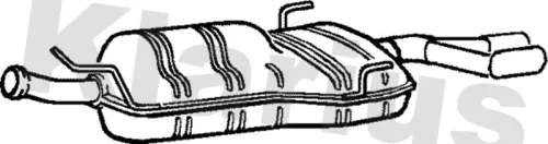 Rear Muffler Exhaust Silencer Back Box Fits Saab 900