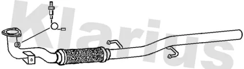 Klarius Centre Exhaust Pipe For Seat Vw Ibiza Polo