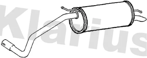 Rear Muffler Exhaust Silencer Back Box Fits Seat Skoda Vw Fabia Ibiza Polo