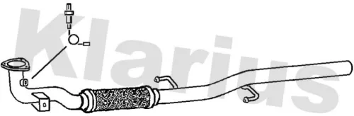 Klarius Centre Exhaust Pipe For Seat Skoda Vw Fabia Ibiza Polo