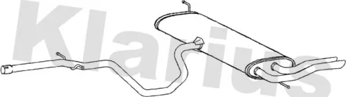 KLARIUS KLARIUS SE176L Rear Muffler Exhaust Silencer Back Box Fits Seat Altea Xl 