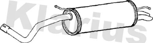 Rear Muffler Exhaust Silencer Back Box Fits Seat Skoda Vw Fabia Ibiza Polo