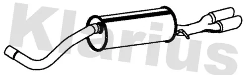 Rear Muffler Exhaust Silencer Back Box Fits Seat Ibiza