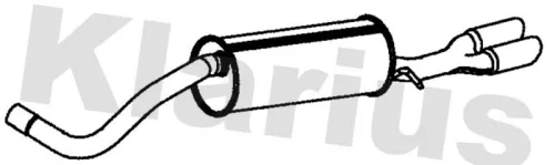 Rear Muffler Exhaust Silencer Back Box Fits Seat Ibiza