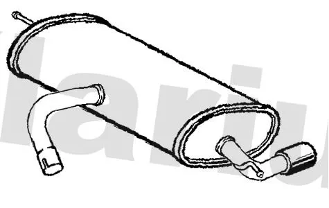 Rear Muffler Exhaust Silencer Back Box Fits Seat Leon