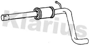 Exhaust Centre Muffler Middle Silencer Fits Seat Vw Golf Leon