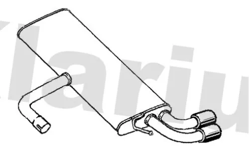 Rear Muffler Exhaust Silencer Back Box Fits Seat Skoda Ateca Karoq Leon