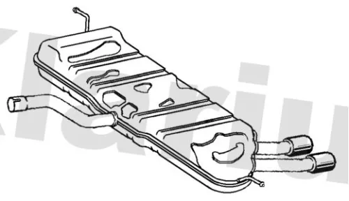 Exhaust Centre Muffler Middle Silencer Fits Skoda Yeti