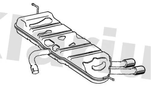 Rear Muffler Exhaust Silencer Back Box Fits Skoda Yeti