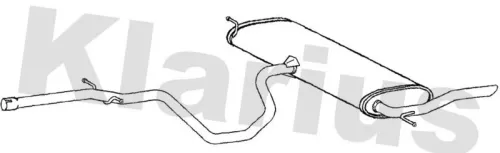 Rear Muffler Exhaust Silencer Back Box Fits Skoda Yeti