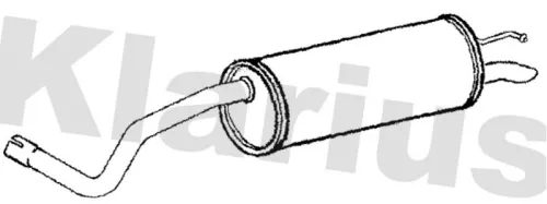 Rear Muffler Exhaust Silencer Back Box Fits Skoda Fabia