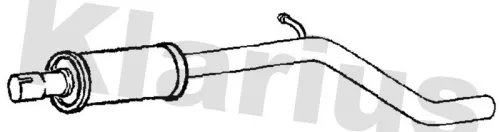 Exhaust Centre Muffler Middle Silencer Fits Skoda Fabia Kamiq Scala