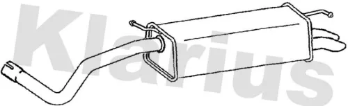 Rear Muffler Exhaust Silencer Back Box Fits Seat Skoda Cordoba Fabia