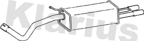 Rear Muffler Exhaust Silencer Back Box Fits Skoda Fabia