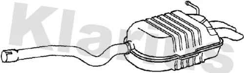 Rear Muffler Exhaust Silencer Back Box Fits Skoda Octavia