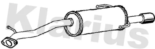 Rear Muffler Exhaust Silencer Back Box Fits Subaru Legacy