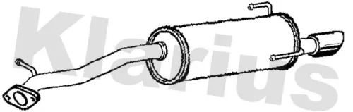 Rear Muffler Exhaust Silencer Back Box Fits Subaru Legacy Outback Outback