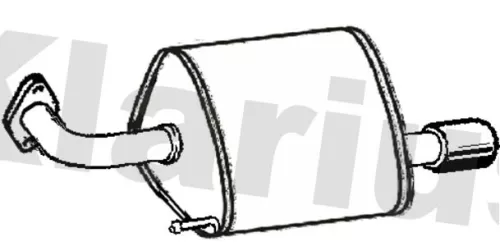 Rear Muffler Exhaust Silencer Back Box Fits Subaru Legacy