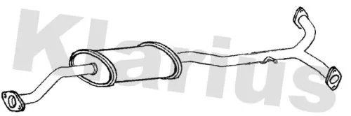 Exhaust Centre Muffler Middle Silencer Fits Subaru Legacy Outback