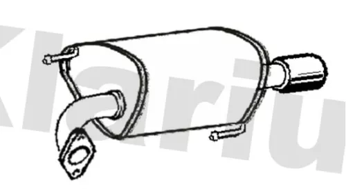 Rear Muffler Exhaust Silencer Back Box Fits Subaru Legacy Outback