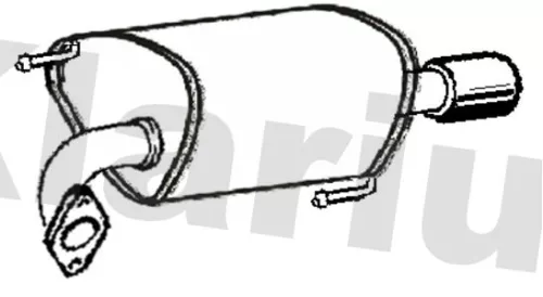 Rear Muffler Exhaust Silencer Back Box Fits Subaru Forester