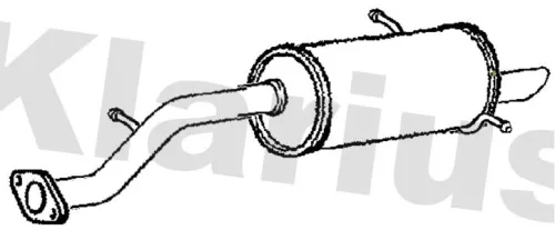 Rear Muffler Exhaust Silencer Back Box Fits Subaru Forester