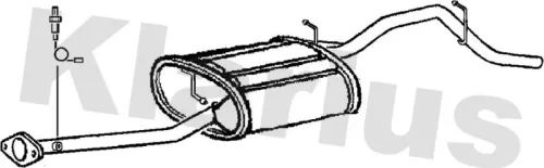 Rear Muffler Exhaust Silencer Back Box Fits Suzuki Alto