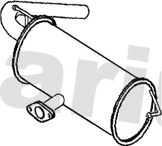 Rear Muffler Exhaust Silencer Back Box Fits Suzuki Grand Vitara