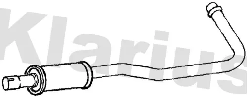 Exhaust Centre Muffler Middle Silencer Fits Fiat Suzuki Sedici Sx4