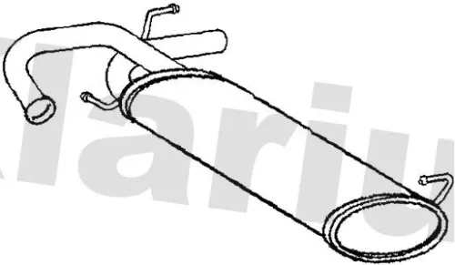 Rear Muffler Exhaust Silencer Back Box Fits Fiat Suzuki Sedici Sx4