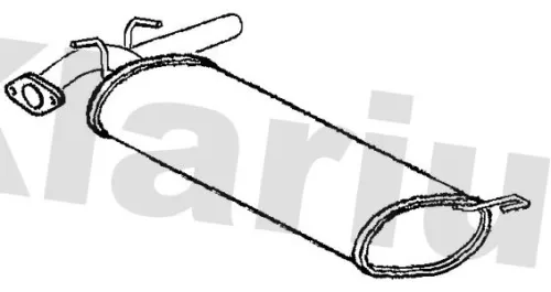 Rear Muffler Exhaust Silencer Back Box Fits Fiat Suzuki Sedici Sx4