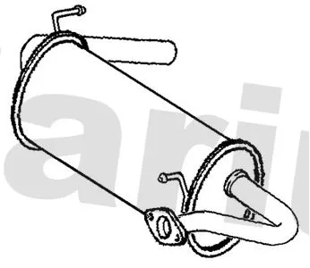 Rear Muffler Exhaust Silencer Back Box Fits Suzuki Wagon R+