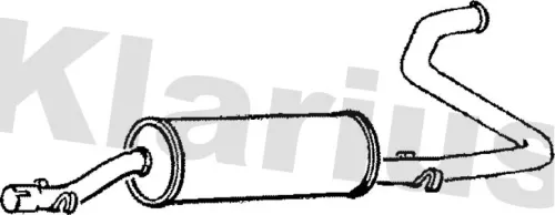 Rear Muffler Exhaust Silencer Back Box Fits Citroën Fiat Talbot C25 Ducato Express 1000 -1500 Express 1000 -1800